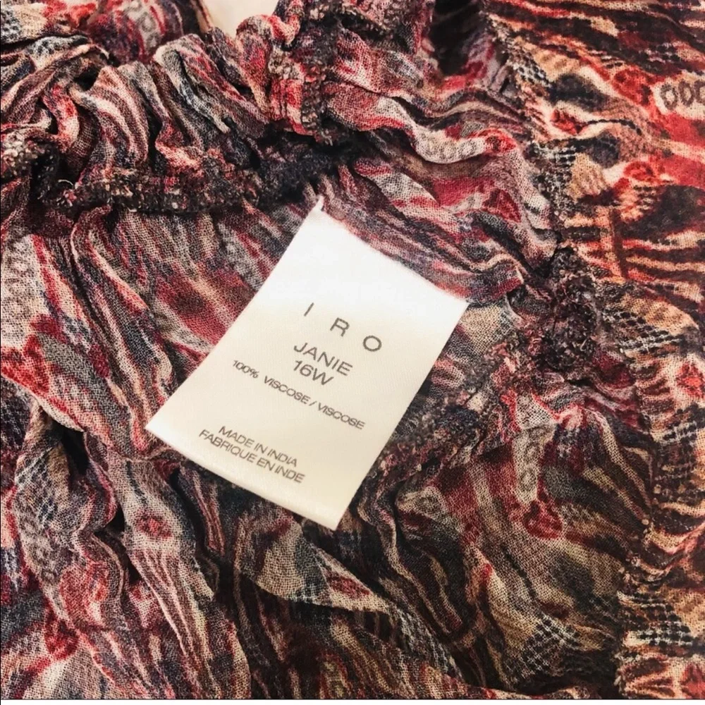 IRO Janie Printed Ruffle Blouse - Picture 8 of 9